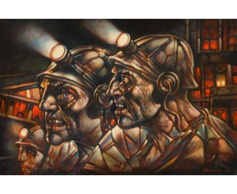 § PETER HOWSON O.B.E. (SCOTTISH 1958-) NINE MILE POINT - 2019 Signed and dated lower right, oil on canvasDimensions:60cm x 90