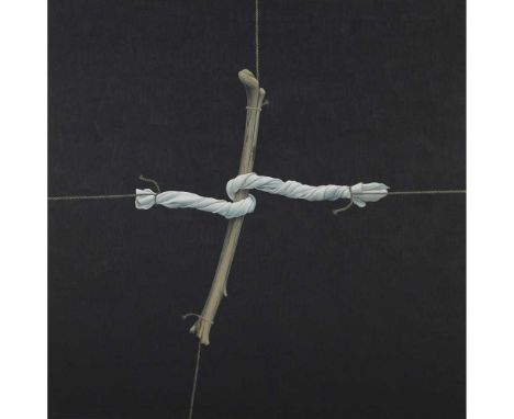 § ALISON DUNLOP R.S.W. (CANADIAN/SCOTTISH 1958-) TWIST II Signed lower left, oil on canvasDimensions:90cm x 90cm (35.5in x 35