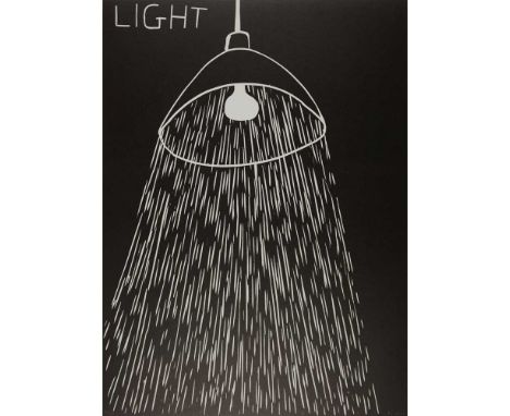 § DAVID SHRIGLEY O.B.E. (BRITISH 1968-) LIGHT SHOWER - 2017 Linocut, 82/100, signed with initials, dated and numbered in penc