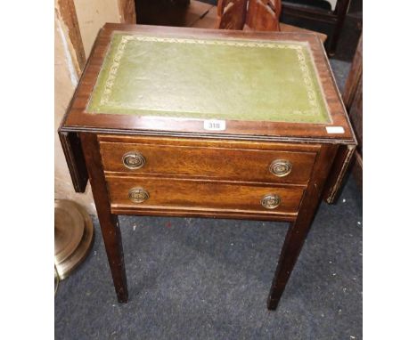 SMALL SOFA TABLE WITH 2 DRAWERS & DROP FLAPS