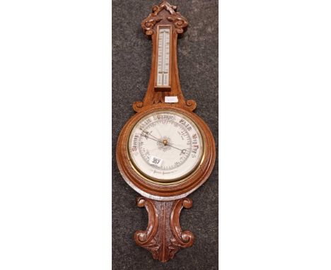 OAK CASED BAROMETER A/F
