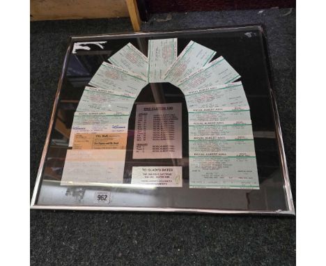 ERIC CLAPTON TICKET AWARD DISPLAY IN GLASS FRAME