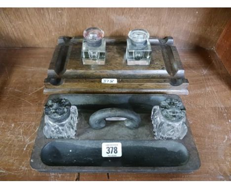 2 INKWELL DESK TIDY'S