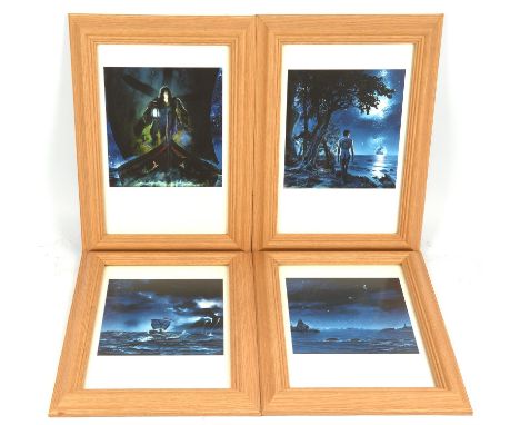 Mark Wilkinson (b.1952-)  art prints - four framed prints created for FISH album and songs from 13th Star (2008), 14.5 x 11 i