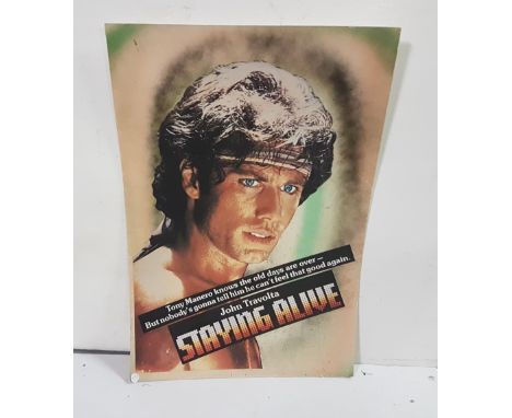 “Staying Alive ” John Travolta cardboard wall poster, 76 x 51cm (unframed)
