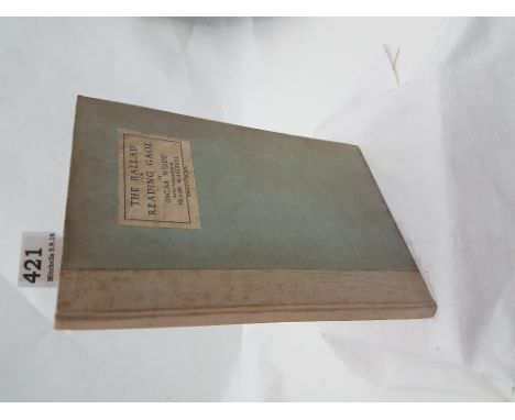 Book:  Oscar Wilde, The Ballad of Reading Gaol, 1925, First illustrated edition by F Masereel