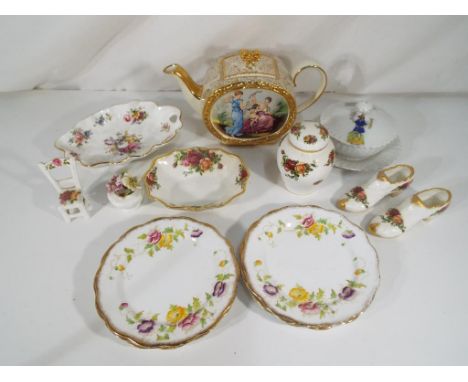 A good lot to include 15 pieces of ceramic to include Royal Albert "Old Country Roses", "Cottage Rose", Sadler and similar.