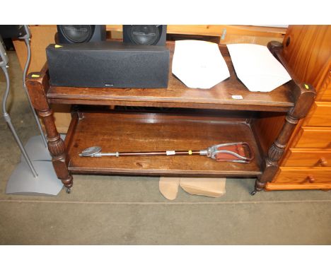 A late Victorian oak two tier buffet