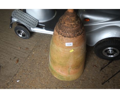 A terracotta rhubarb forcer with lid, approx. 23" high