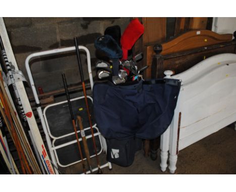 A Howson golfing bag and a quantity of Howson clubs to include three woods, Howson irons (3,4,5,6,7,8,9,P, S, and a Howson pu