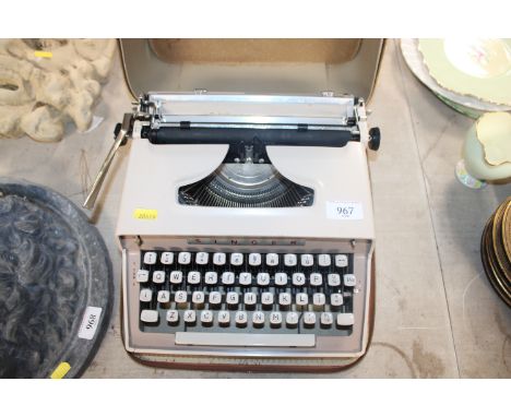 A Singer portable typewriter