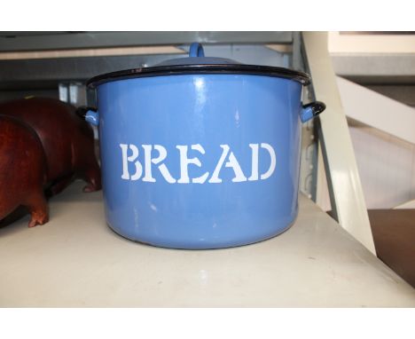 An enamel bread bin 
