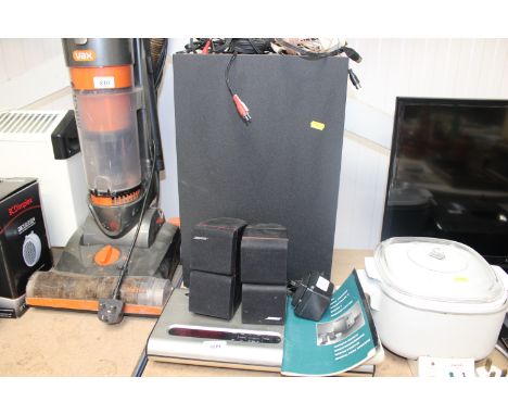 A Bose stereo radio and a Bose Series II speaker system 