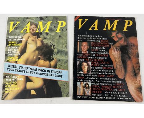 2 vintage issues of Vamp, adult erotic magazine, to include First edition issue #1. Together with volume 1 No. 4. 