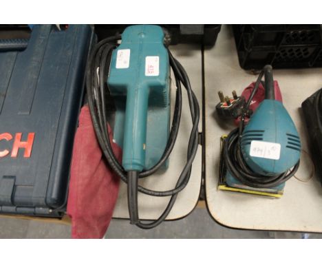 Makita BO4553 Orbital Palm Sander with Punch Plate & Makita 9911 Belt Sander 76x457mm