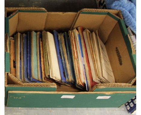 Small box of folding maps including c.1924 Ordnance Survey map of Carlisle