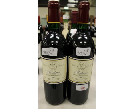 Two bottles of Domaines Barons De Rothschild (Lafite) Bordeaux 2001