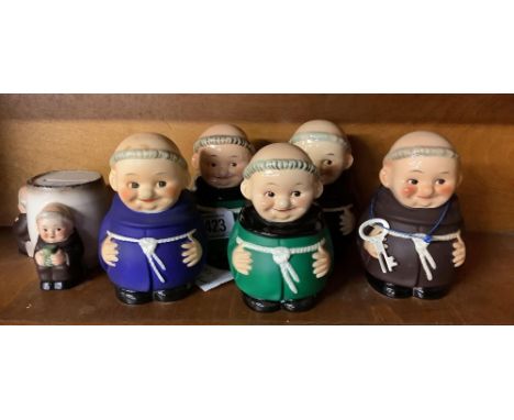6 VARIOUS GOEBEL MONK MONEY BOXES
