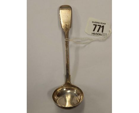 A GEORGIAN SILVER SAUCE LADLE, EDINBURGH 1835