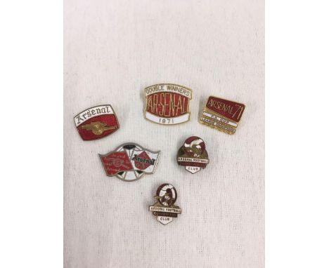 6 ARSENAL SUPPORTER CLUB BADGES