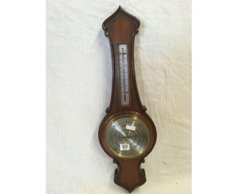 MODERN BANJO BAROMETER / THERMOMETER BY COMITTI OF LONDON