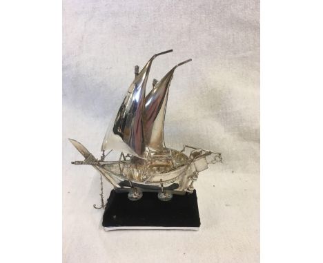 SMALL SILVER DHOW