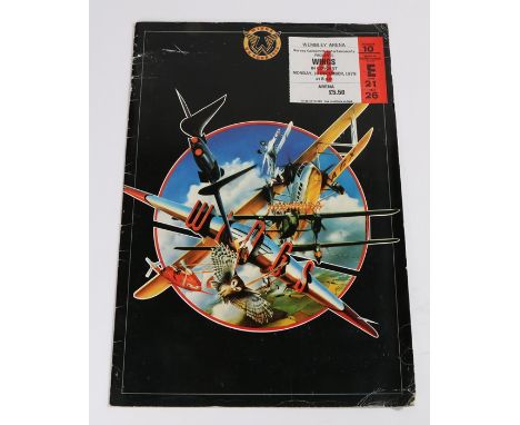 Wings - UK Tour, 1978 Programme with ticket dated 10th December 1978, Wembley Arena.