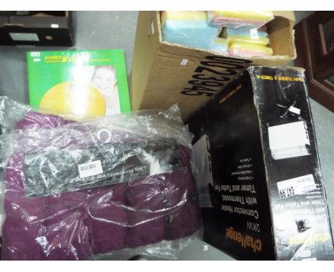 A mixed lot of unused retail stock to include a Challenge 2 kw Convector heater with thermostat, timer and turbo fan, boxed, 