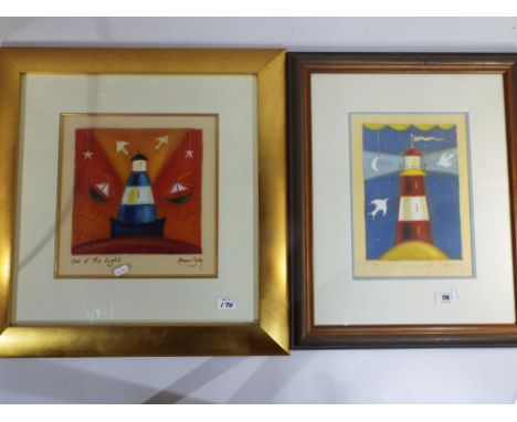 Adam Busby - an original painting entitled 'Out of the Light', signed lower right, mounted, image size 29 cm x 28 cm and a co