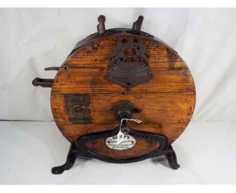 A Victorian Knife Cleaner patented by Kent's with original ceramic plaque, 43.5 cm (high) - Est £50 - £80 - This lot MUST be 