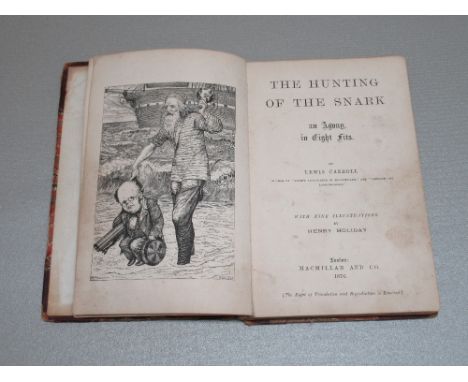 CARROLL (LEWIS) THE HUNTING OF THE SNARK, ILL. HENRY HOLIDAY, PUB. MACMILLAN & Co., LONDON 1876, HALF CALF. 1ST ED. FIRST EDI