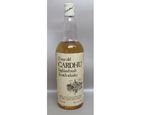 CARDHU 12 YEAR OLD SINGLE MALT SCOTCH WHISKY, BOTTLED 1970's, 75.7cl, 40% vol.