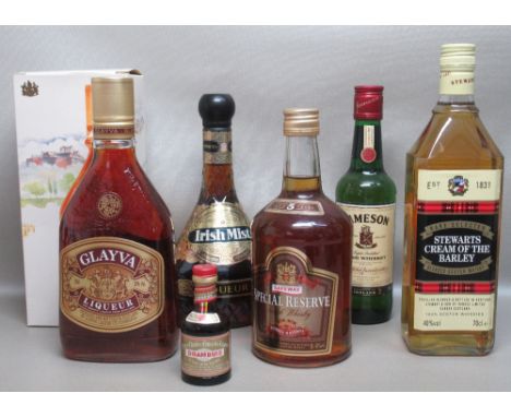 SAFEWAY 5 YEAR OLD SPECIAL RESERVE SCOTCH WHISKY, 70cl, 40% vol., STEWART'S CREAM OF THE BARLEY, 70cl, 40% vol., JAMESON IRIS