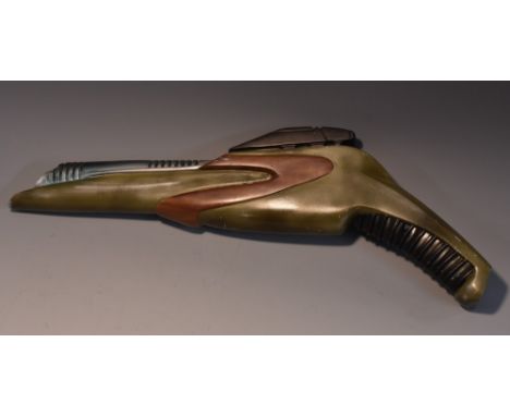 Props - Star Trek Enterprise - Episode, Storm Front, a solid cast resin Nakuhl energy pistol, 51cm longThis prop was previous