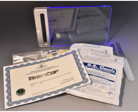 Movie Props - Robocop - screen used props, medical instruments and surgical gloves, used by Dr Norton 