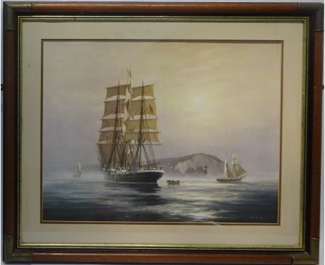 'Hove to Off The Needles', colour print after Roger Desoutter 50cm x 65cm   Condition Report   Click here for further images,