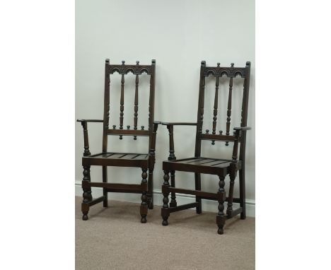 Two Ercol elm carver armchairs    Condition Report   Click here for further images, condition, auction times & delivery costs