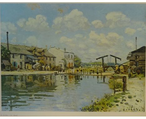 'Le Canal', colour print after Alfred Sisley (1839-1899), 46cm x 58cm Condition Report Click here for further images, conditi
