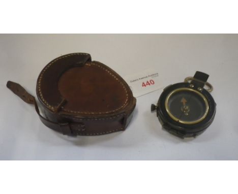 A WWI VERNER'S PATTERN COMPASS, No.108802 1917, in leather case
