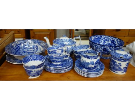 A COLLECTION OF SPODE BLUE AND WHITE ITALIAN TEAWARE and similar ceramics