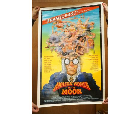 A group of various film posters to include Amazon Women on the Moon, Lawrence of Arabia, Nightmare on Elm Street. Condition -