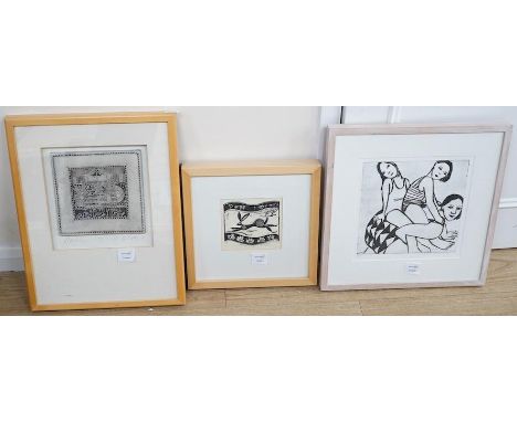 Anita Klein (Australian, b.1960), dry point etching, ‘The Olgas’, limited edition 3/15, signed and dated ‘96, in pencil, toge