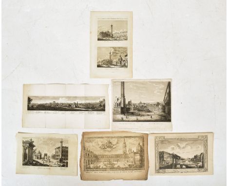 Engravings. A collection of 18th century engraved book plates, all relating to Rome &amp; some Italian. The lot to include 17