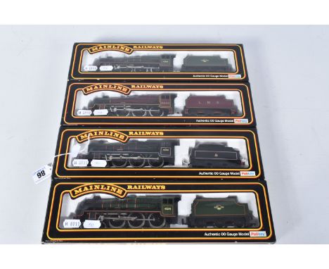 FOUR BOXED MAINLINE OO GAUGE JUBILEE CLASS LOCOMOTIVES, 'Leander' No.5690, L.M.S. lined maroon livery (37061), 2 x 'Orion' No