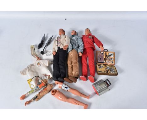 AN UNBOXED DENYS FISHER KENNER SIX MILLION DOLLAR MAN FIGURE, complete with N.A.S.A. suit, training shoes, three critical ass