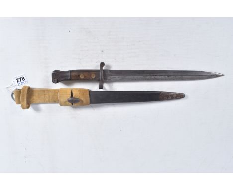 A 1988 PATTERN LEE METFORD MKII BAYONET, dated 12/94 meaning this was made in December 1894, the bayonet comes complete with 