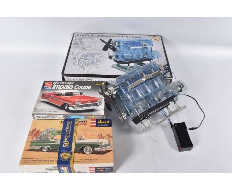 TWO BOXED UNBUILT PLASTIC CAR MODEL CONSTRUCTION KITS, both 1:25 scale, AMT Ertl 1958 Chevrolet Impala Coupe, No.6548 and Rev