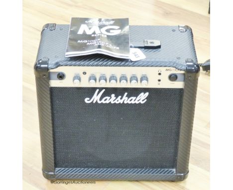   A Marshall MG15 CFR amp