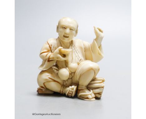   A Japanese carved netsuke,Meiji period, height 6,5cm
