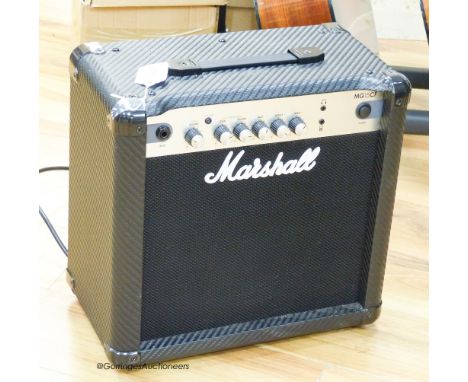   A Marshall MG15 CF guitar amp